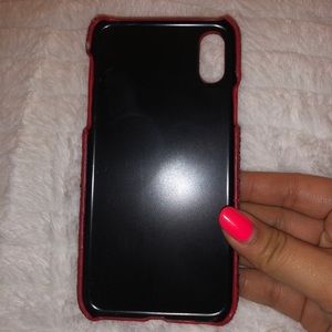 Red Sparkly IPHONE X case